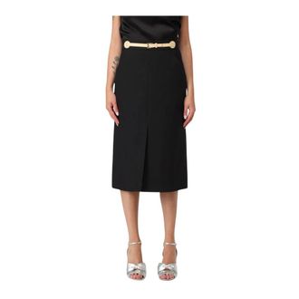 Valentino Midi Skirts, female, Black, 2XS, Straight Cut Skirt