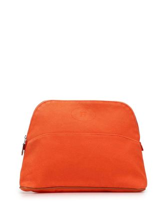 Herm&egrave;s 1990-2015 Toile Bolide Trousse de Voyage GM buidel - Oranje