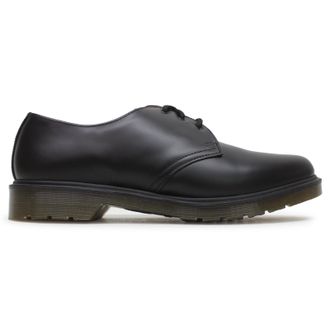 Dr. Martens 1461 PW Smooth 3-Eye Leather Unisex Lace Up Shoes - Black - Size:UK 6.5
