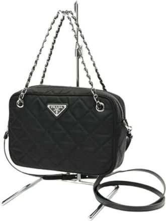 Prada Pre-owned Nylon Shoulder Bag - Dames - Vintage Schoudertas - Zwart - ONE Size - Nylon - Vintage