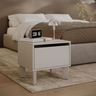 Vicco Mesilla De Noche Monti, Cachemira, 48.2 X 44 Cm Con Caj&oacute;n, Juego De 2 Unidades, Vicco