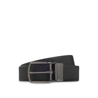 BOSS Reversible leather business belt with logo keeper