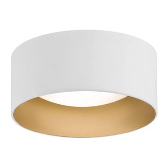 Netlighting Mohito Flush Ceiling 2 Light White Structure Outside Gold Inside