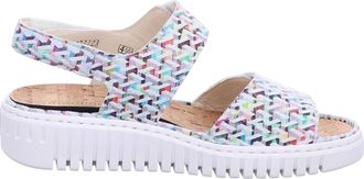 Waldl&auml;ufer WomenS Willow Wedge Sandal In Multi
