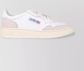 Autry low sneaker with contrast panel and perforated detailing