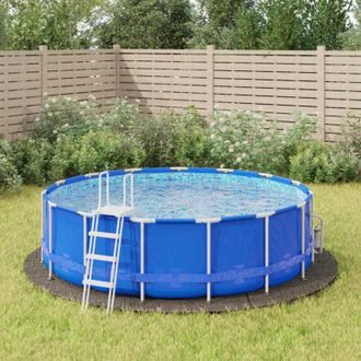 vidaXL Tapiz De Suelo Piscina Geotextil De Poli&eacute;ster Gris Claro &Oslash;396cm Vidaxl