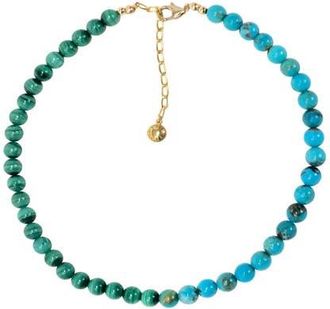 Fry Powers Turquoise + Malachite Collar Necklace in Turquoise/malachite at Nordstrom