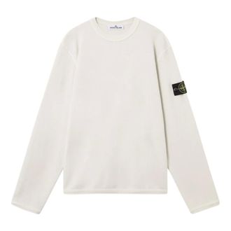 Stone Island Sweatshirts, male, White, Size: 2XL Cotton Sweatshirt