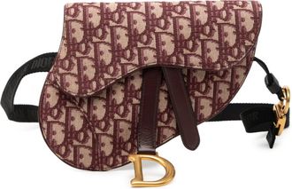 Dior Beige Wine Canvas Leather Sling Bag (Pre-Owned)