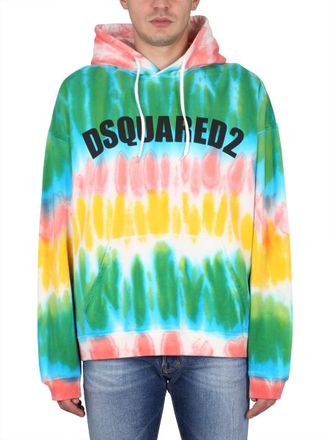 Dsquared2 Logo-Embroidered Cotton Sweatshirt - Multicolor