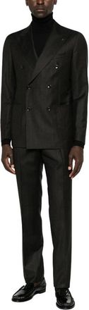 Tagliatore Kostuums, Heren, Zwart, 2Xl, Double-Breasted Pak