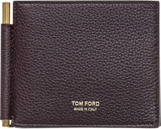 Tom Ford Portafoglio in pelle con logo - Toni neutri