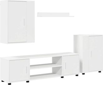 vidaXL Vidaxl - Juego De Mueble De Tv De 4 Piezas 4 Pcs Blanco