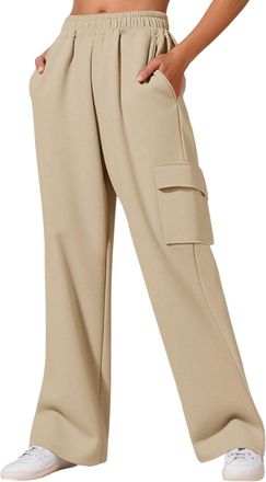 Generic Womens Joggers Sweatpants Straight Leg Casual Oversized Jogging Pants Drawstring Baggy Sports Trousers with Pockets Tracksuit Bottoms Womens Active Tr