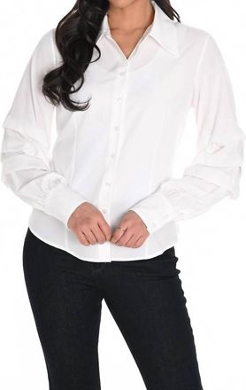 Frank Lyman Design Collared Blouse In Off White