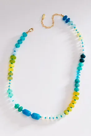 Anthropologie Rainbow Stone Necklace
