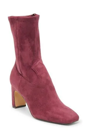 Dolce Vita Roan Block Heel Bootie in Plum Stella Suede at Nordstrom Rack, Size 6.5
