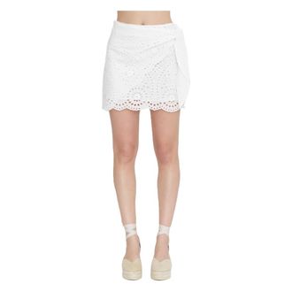 MC2 Saint Barth Short Skirts, female, White, Size: M Nyra Sangallo Linewave Shorts