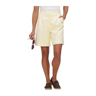 Y.A.S Y.a.s - Short Shorts - Dames - Korte broeken - Beige - Maat: L Linnen