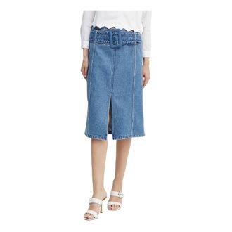 Patou Dames, Rokken, Blauw, Maat: S Denim