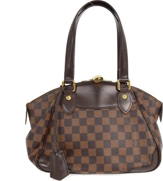Louis Vuitton Verona Handbag Damier Brown Canvas Handbag (Pre-Owned)