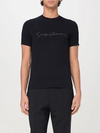 Giorgio Armani T-shirt in cotone stretch con logo Giorgio Armani