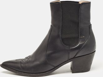 Gianvito Rossi Black Leather Hiking Boots