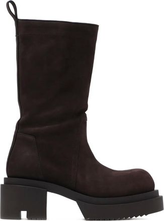 Rick Owens 60 mm Bogun combat boots met plateauzool - Bruin