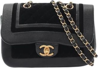 Chanel Pre-owned Matelasse Lambskin Shoulder Bag - Dames - Vintage Schoudertas - Zwart - ONE Size - Leer - Vintage