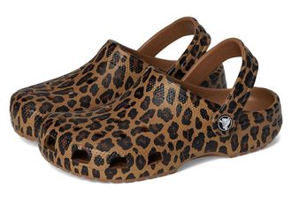 Crocs Classic Clog - Seasonal Graphic Clog Shoes Sepia/Leopard : Mens 9 - Womens 11 Medium, EVA
