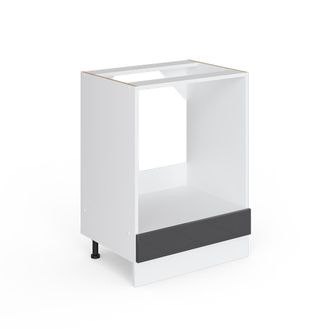 Vicco Armario Para Horno Empotrado R-line, Antracita Alto Brillo, 60 Cm Sin Encimera, Vicco
