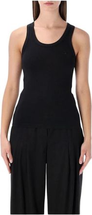 Coperni Ribbed Tanktop - Dames - Tops zonder mouwen - Zwart - S - Katoen - Tops
