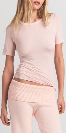 SKIMS Sheer Modal Long T-Shirt in Primrose at Nordstrom, Size Xx-Small