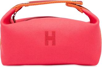 Hermès Trousse Bride A Brac piccola in tela 2010-2025 - Rosa