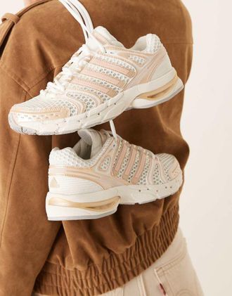 adidas Originals Adistar Control 5 - Sneakers bianche e rosa chiaro-Bianco
