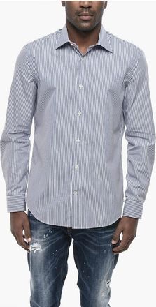 Vincenzo Di Ruggiero Napoli Striped Shirt Awning with French Collar size 41