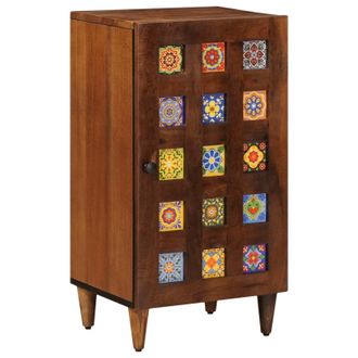 vidaXL Aparador Nogal 40 X 33 X 75 Cm Madera De Mango Maciza Vidaxl