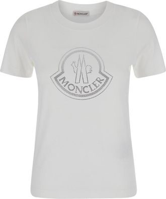 Moncler White Crewneck T-Shirt