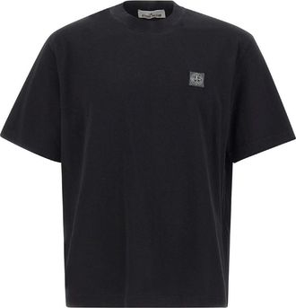 Stone Island Black Regular Logo T-Shirt