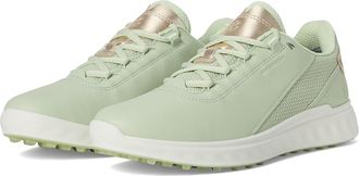 Ecco S Casual Lace Waterproof Golf Shoe Womens Golf Shoes Matcha/Gold Metallic : EU 41 (US Womens 10-10.5) B - Medium, Leather