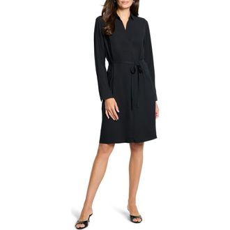 Nic+Zoe Devon Long Sleeve Shirtdress in Black Onyx at Nordstrom Rack, Size Small