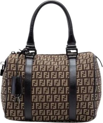 Fendi Pre-owned Handbags, female, Brown, Size: ONE SIZE Pre-owned Boston Bag