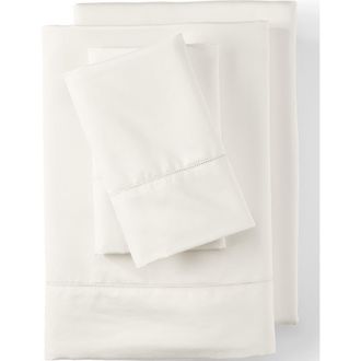 Lands End 700 Thread Count Luxe Sateen Egyptian Cotton No Iron Bed Sheet Set in Ivory at Nordstrom, Size California King