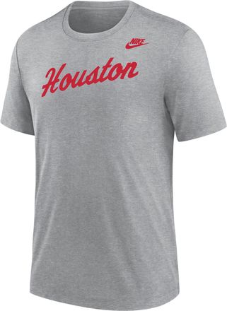 Nike Houston Cougars Nike Mens Football Tri-Blend T-Shirt in Grey | M21372P396UNHO-DGH