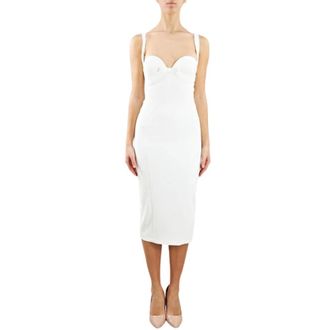 Elisabetta Franchi Dames, Jurken, Beige, Maat: L Satijn