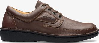 Clarks Mens NATURE II Tan Shoes - Brown - Size 10 Wide Fit (UK Shoe)