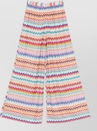 Missoni wide leg trousers elastic waistband design