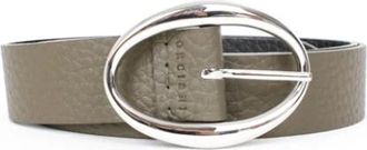 Orciani Cintura Soft Double - Dames - Riemen - Groen - 90 CM - Leer - Accessoires