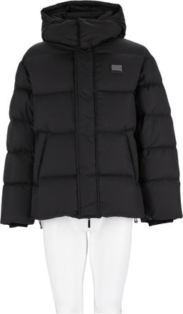 Emporio Armani Black High-Collar Minimalist Down Jacket