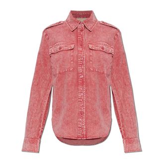Michael Kors Denim Shirt - Dames - Spijkeroverhemden - Roze - M - Denim - Overhemden